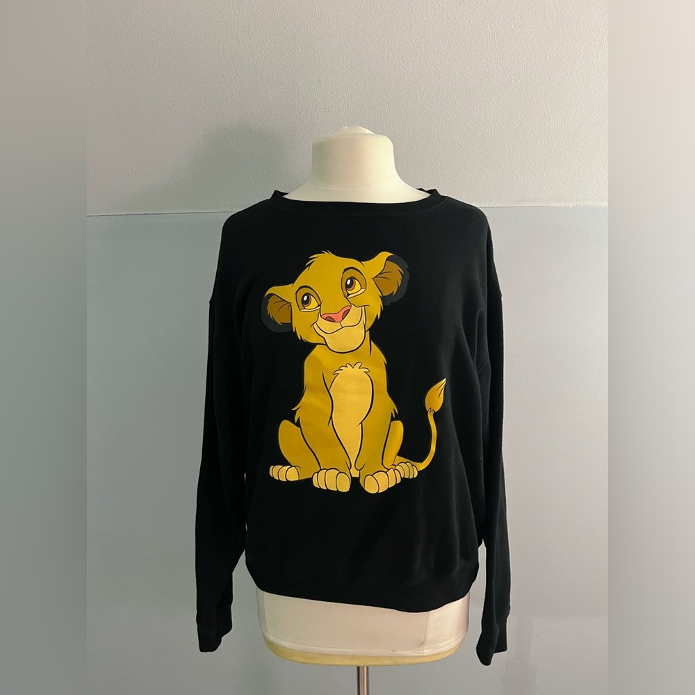 Disney The Lion King Simba‎ Black Pullover Sweatshirt Size XL